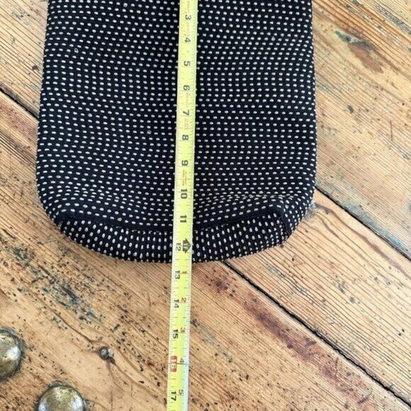 San Diego Hat Co. Black & White Polka Dot Tote Bag With Bamboo Handles - Picture 8 of 9